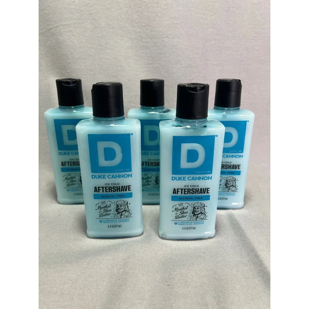 Duke Cannon Ice Cold Aftershave Menthol Shea Butter Alcohol Free 6oz 5 Packs